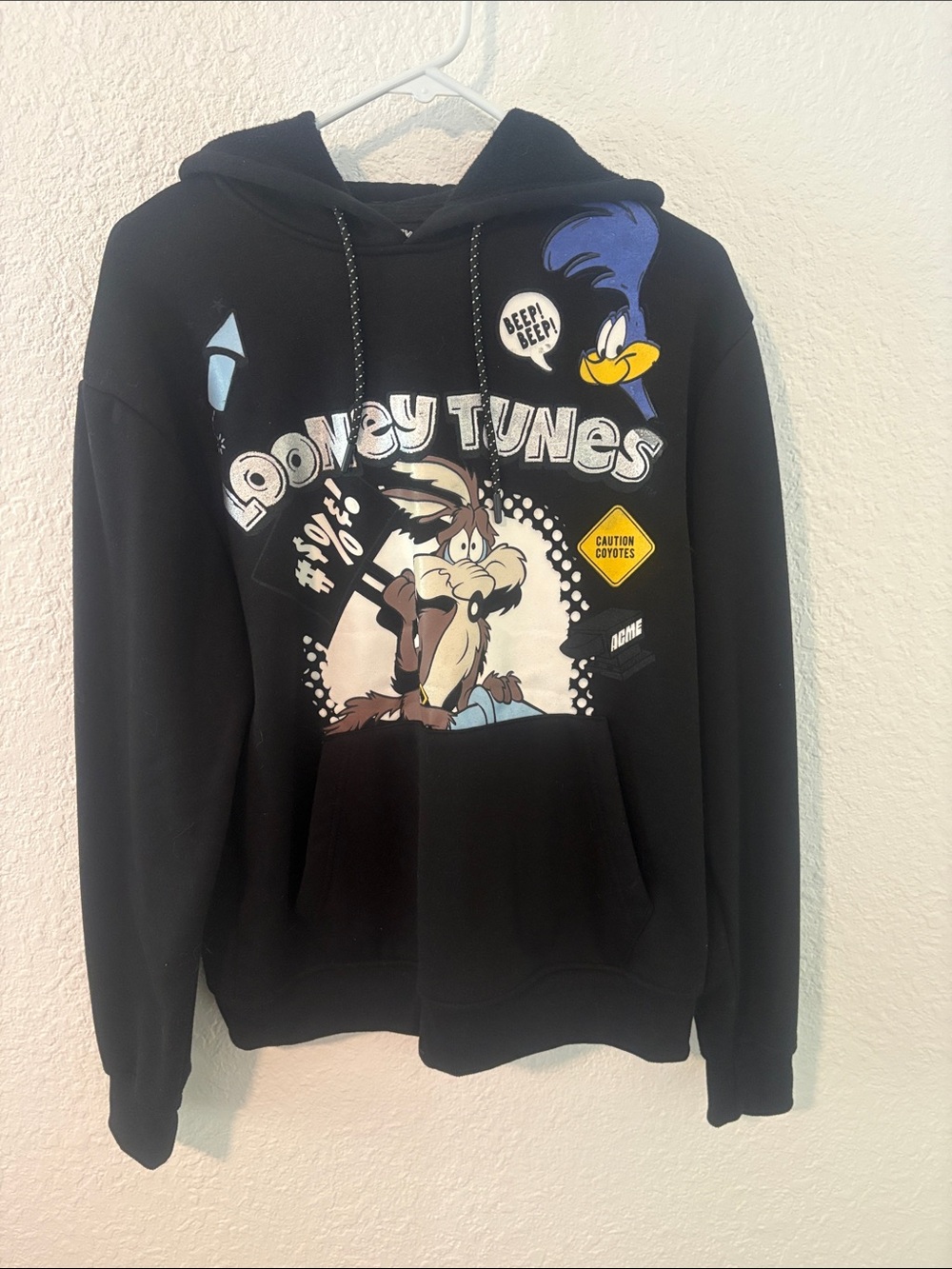 South Pole Black Looney Tunes Graphic Crewneck Sweater